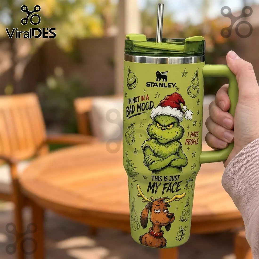 Stanley The Grinch Green 40oz Flowstate Tumbler Stanley The Grinch Green 40oz Flowstate Tumbler