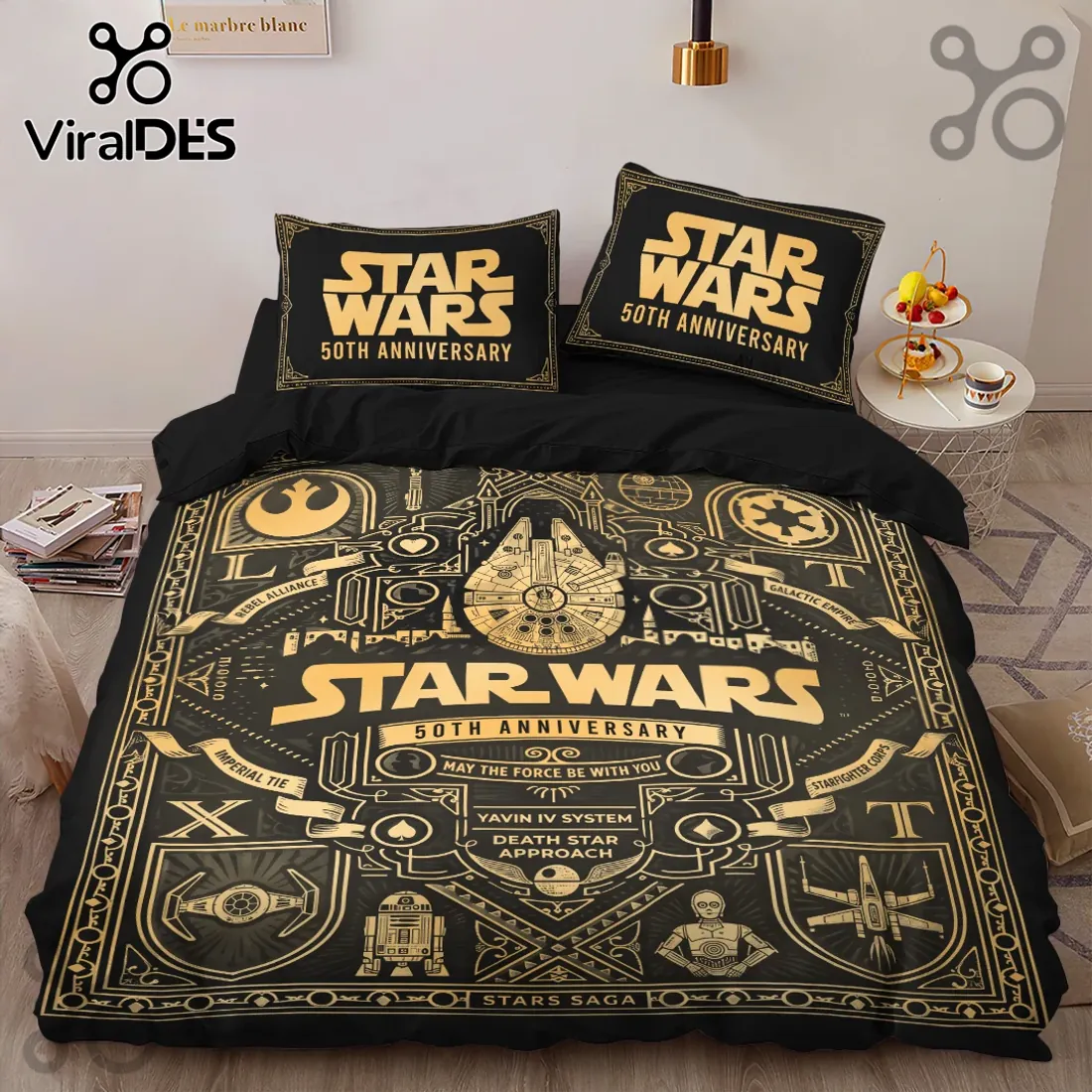 Star Wars 50th Anniversary Millennium Falcon Duvet Set Star Wars 50th Anniversary Millennium Falcon Duvet Set