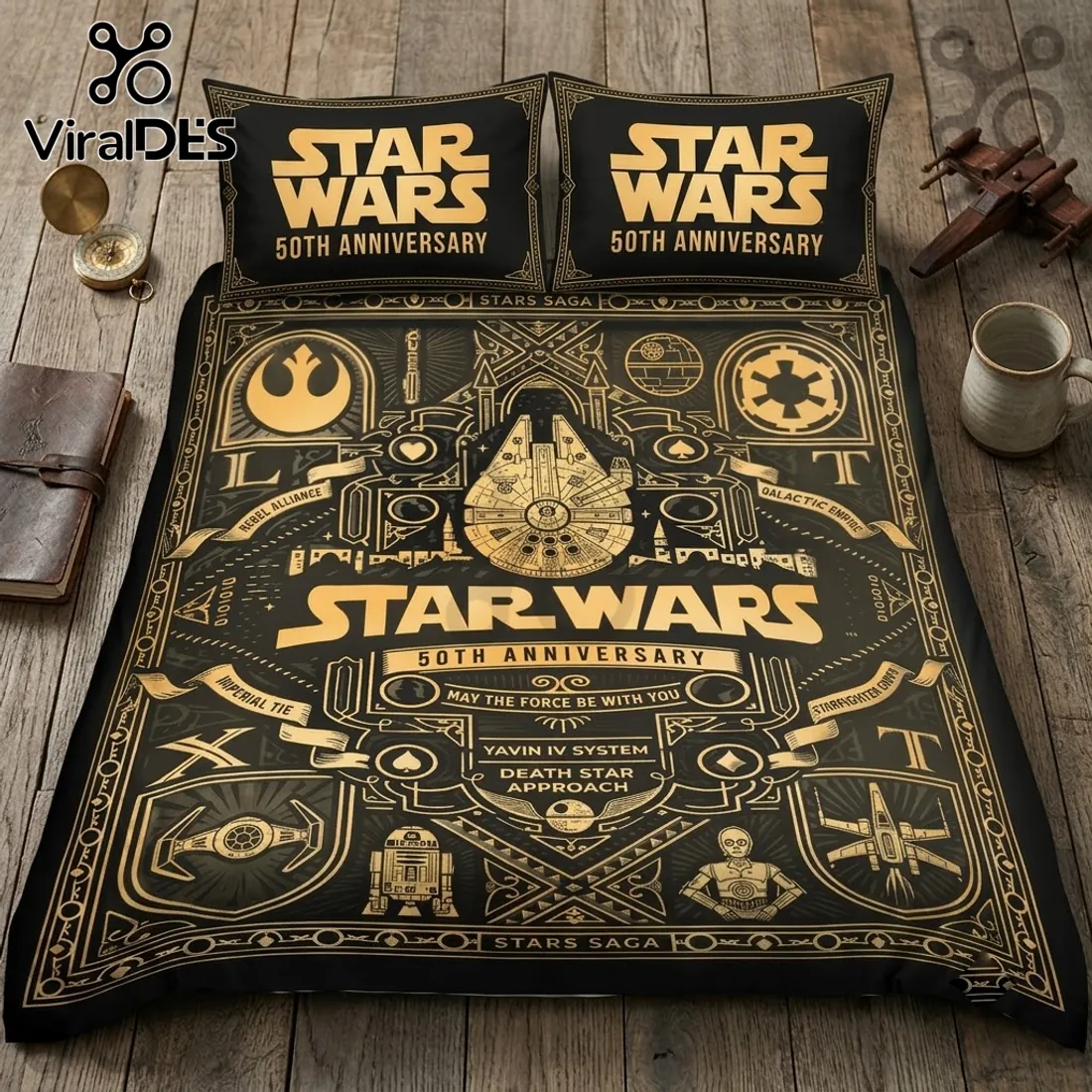 Star Wars 50th Anniversary Millennium Falcon Duvet Set Star Wars 50th Anniversary Millennium Falcon Duvet Set