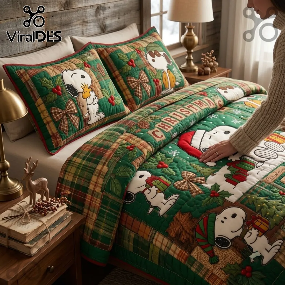 Suddenly Its Christmas Snoopy Holiday Quilt Bedding Set Suddenly Its Christmas Snoopy Holiday Quilt Bedding Set