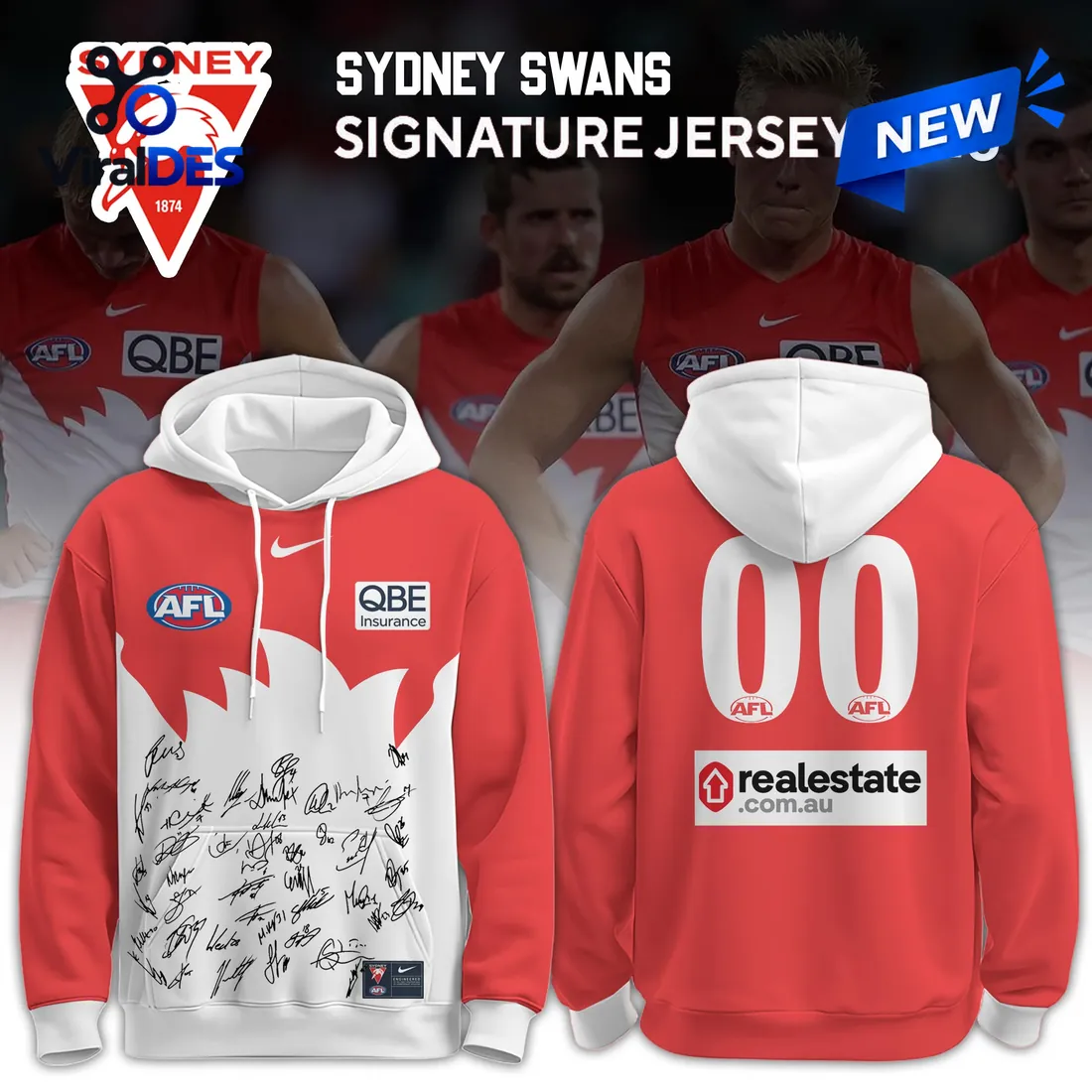 Sydney Swans 2026 Signature Red Hoodie Sydney Swans 2026 Signature Red Hoodie