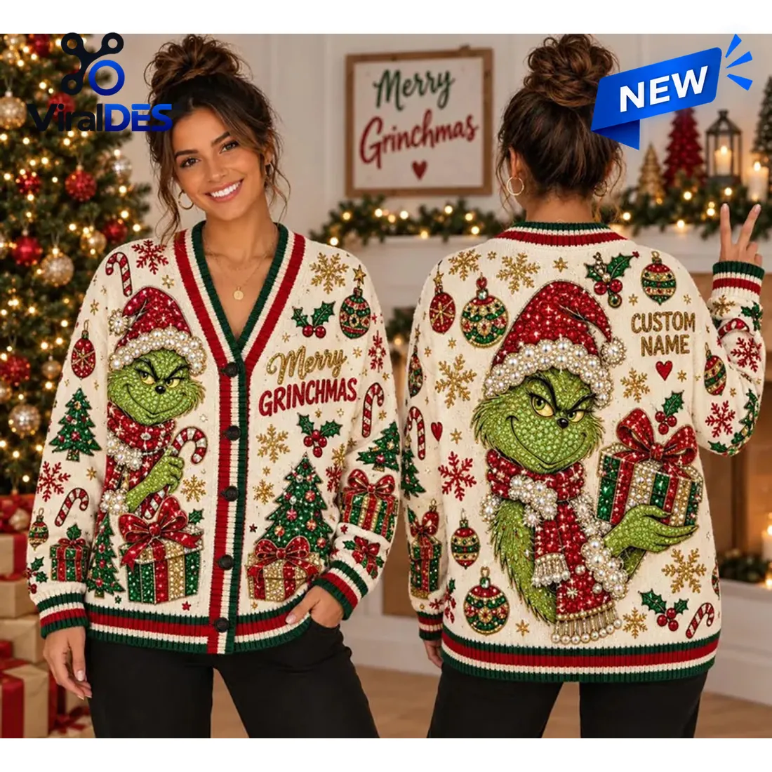 The Grinch Christmas 2026 Ugly Cardigan The Grinch Christmas 2026 Ugly Cardigan