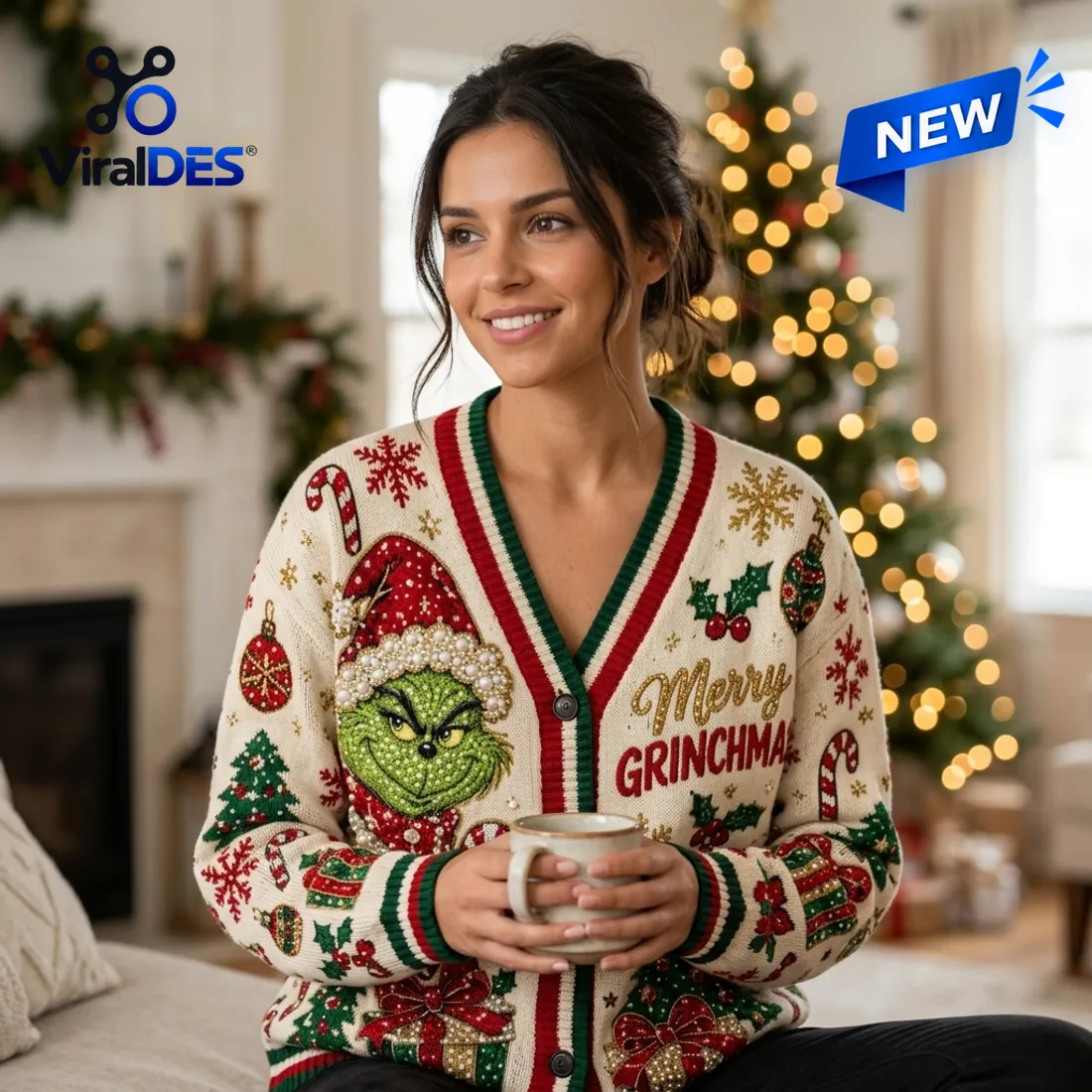 The Grinch Christmas 2026 Ugly Cardigan The Grinch Christmas 2026 Ugly Cardigan