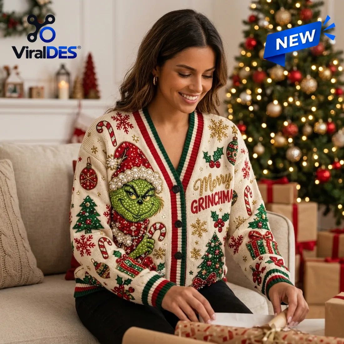 The Grinch Christmas 2026 Ugly Cardigan The Grinch Christmas 2026 Ugly Cardigan