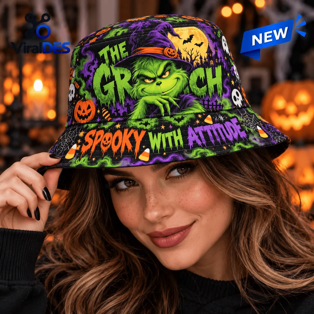 The Grinch Halloween Witch Hat Bucket Hat The Grinch Halloween Witch Hat Bucket Hat