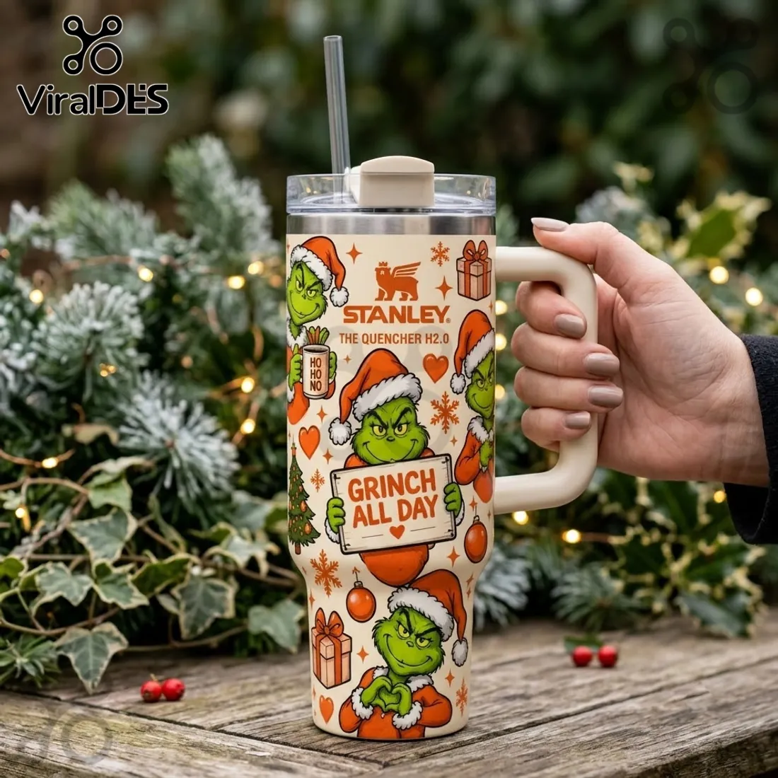 The Grinch Holiday 40oz Stanley FlowState Tumbler The Grinch Holiday 40oz Stanley FlowState Tumbler