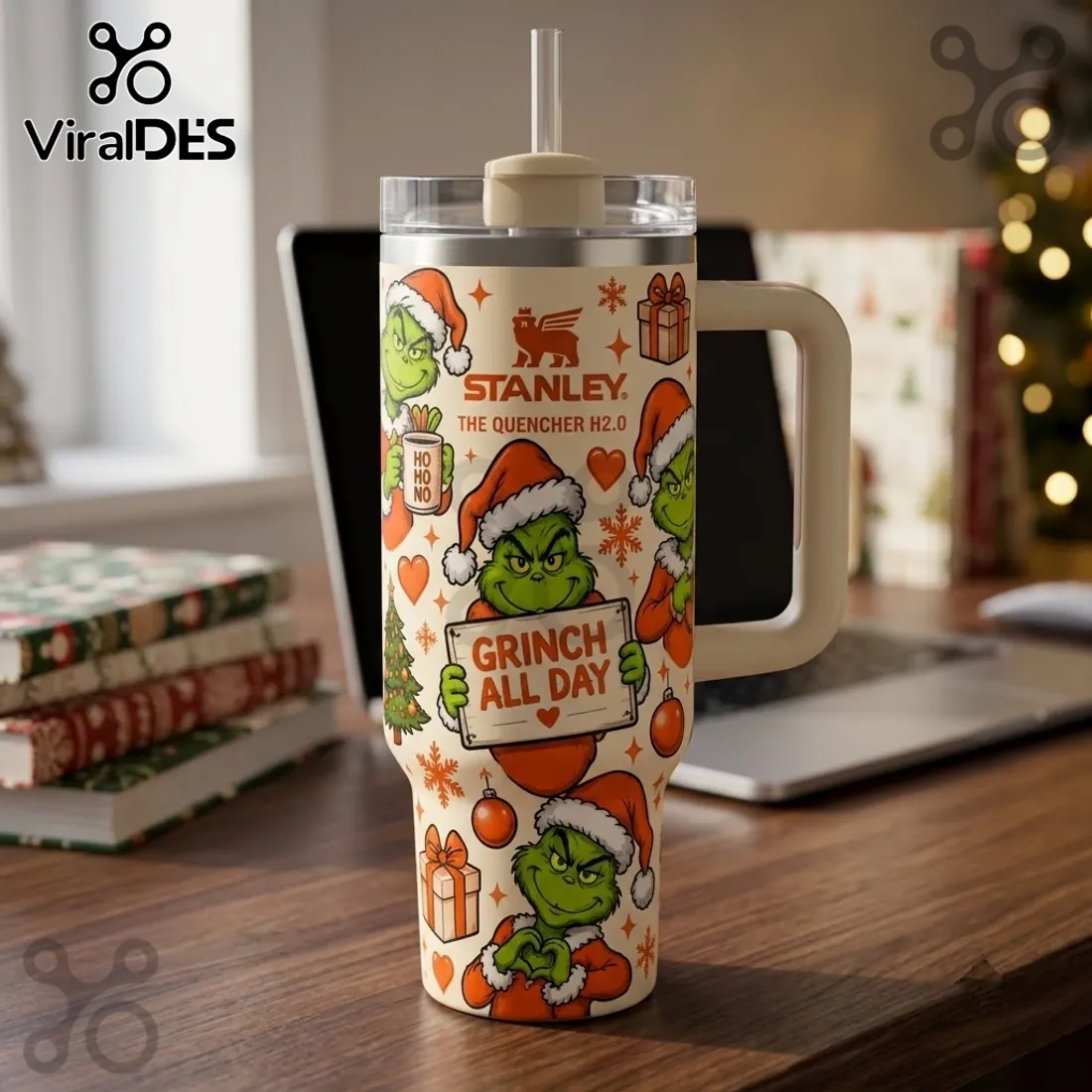 The Grinch Holiday 40oz Stanley FlowState Tumbler The Grinch Holiday 40oz Stanley FlowState Tumbler