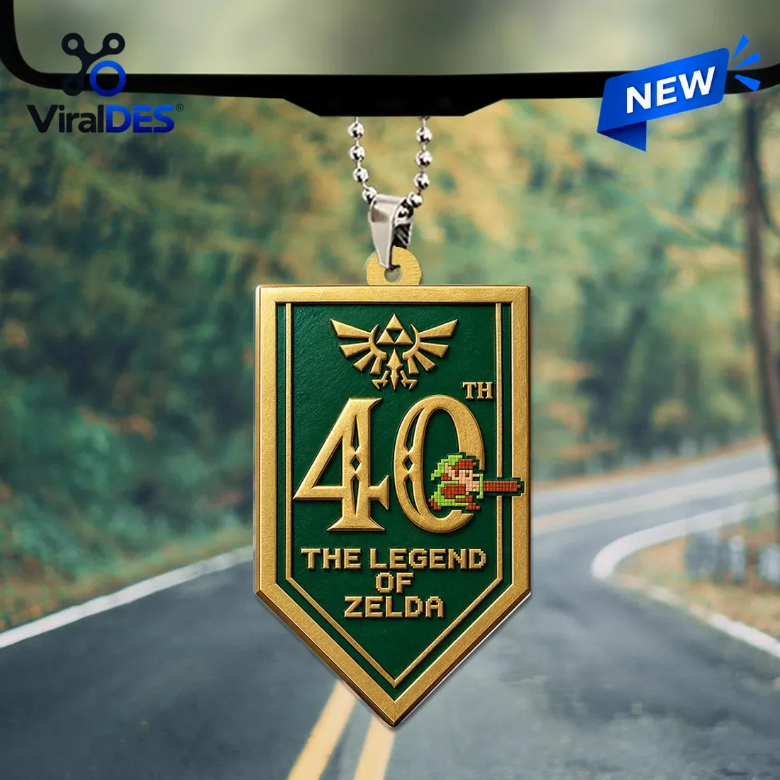 The Legend of Zelda 40th Anniversary Acrylic Car Ornament The Legend of Zelda 40th Anniversary Acrylic Car Ornament