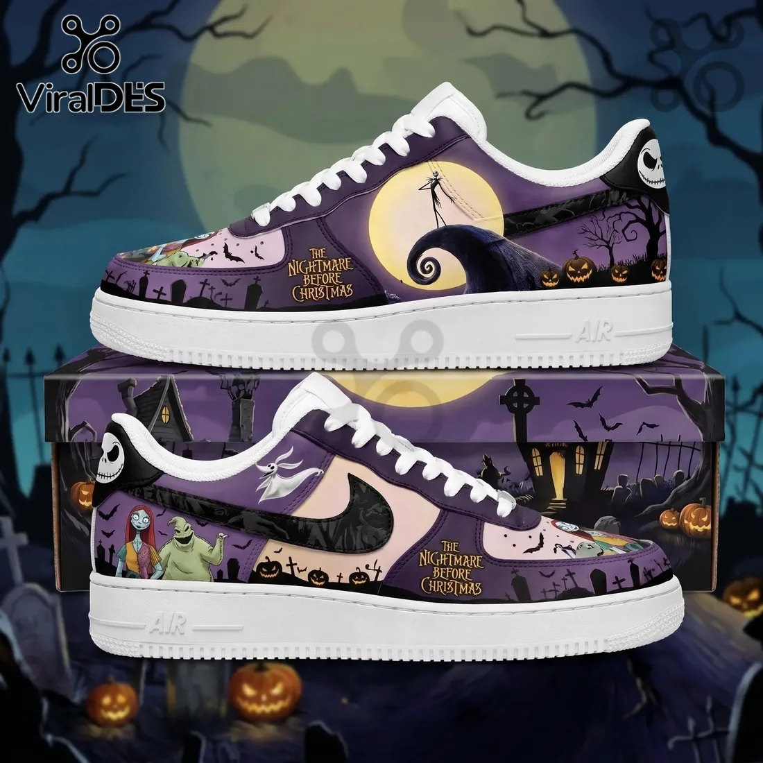 The Nightmare Before Christmas Purple Air Force 1 Shoes The Nightmare Before Christmas Purple Air Force 1 Shoes