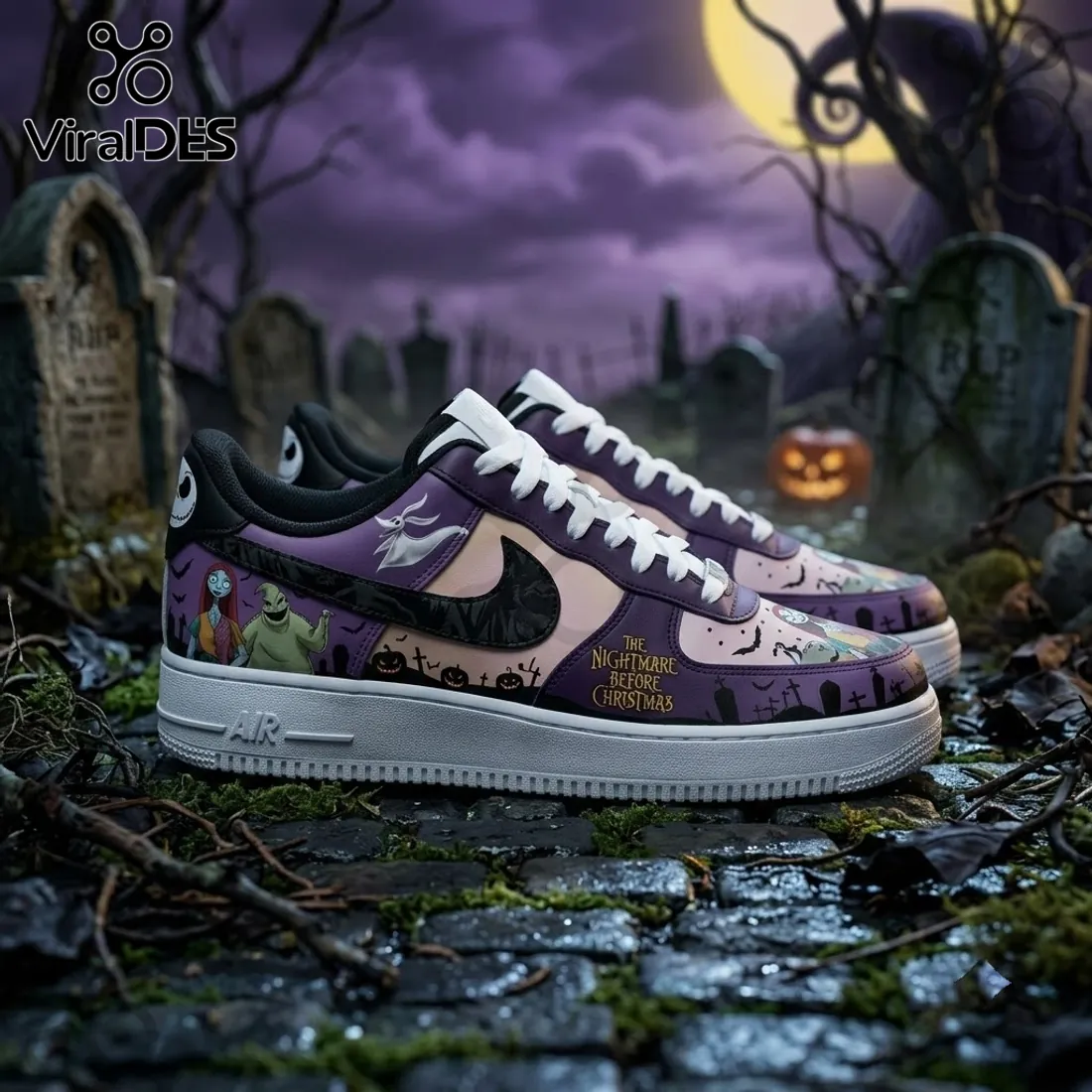 The Nightmare Before Christmas Purple Air Force 1 Shoes The Nightmare Before Christmas Purple Air Force 1 Shoes