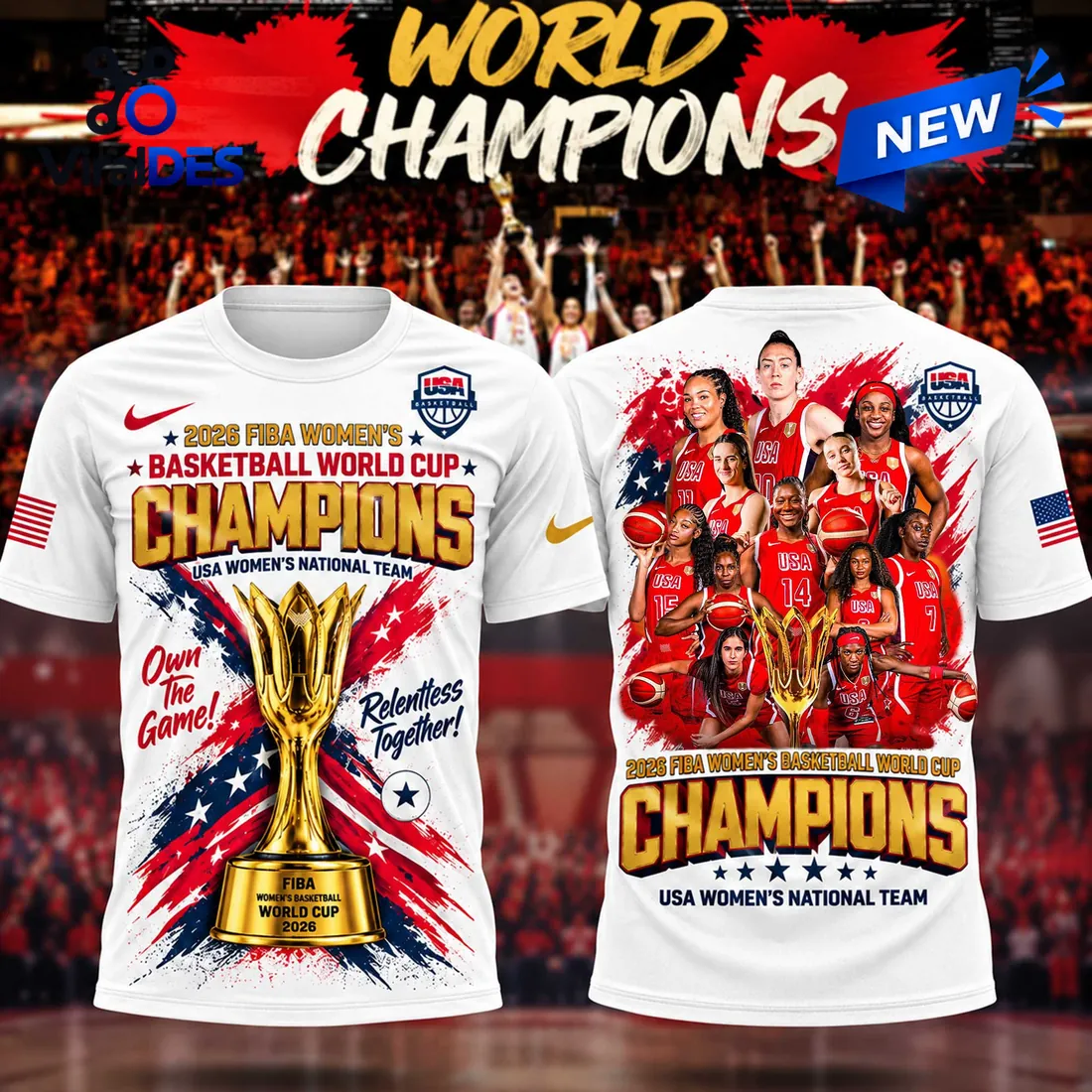 USA Women’s Basketball 2026 World Cup Champions Shirt USA Women’s Basketball 2026 World Cup Champions Shirt