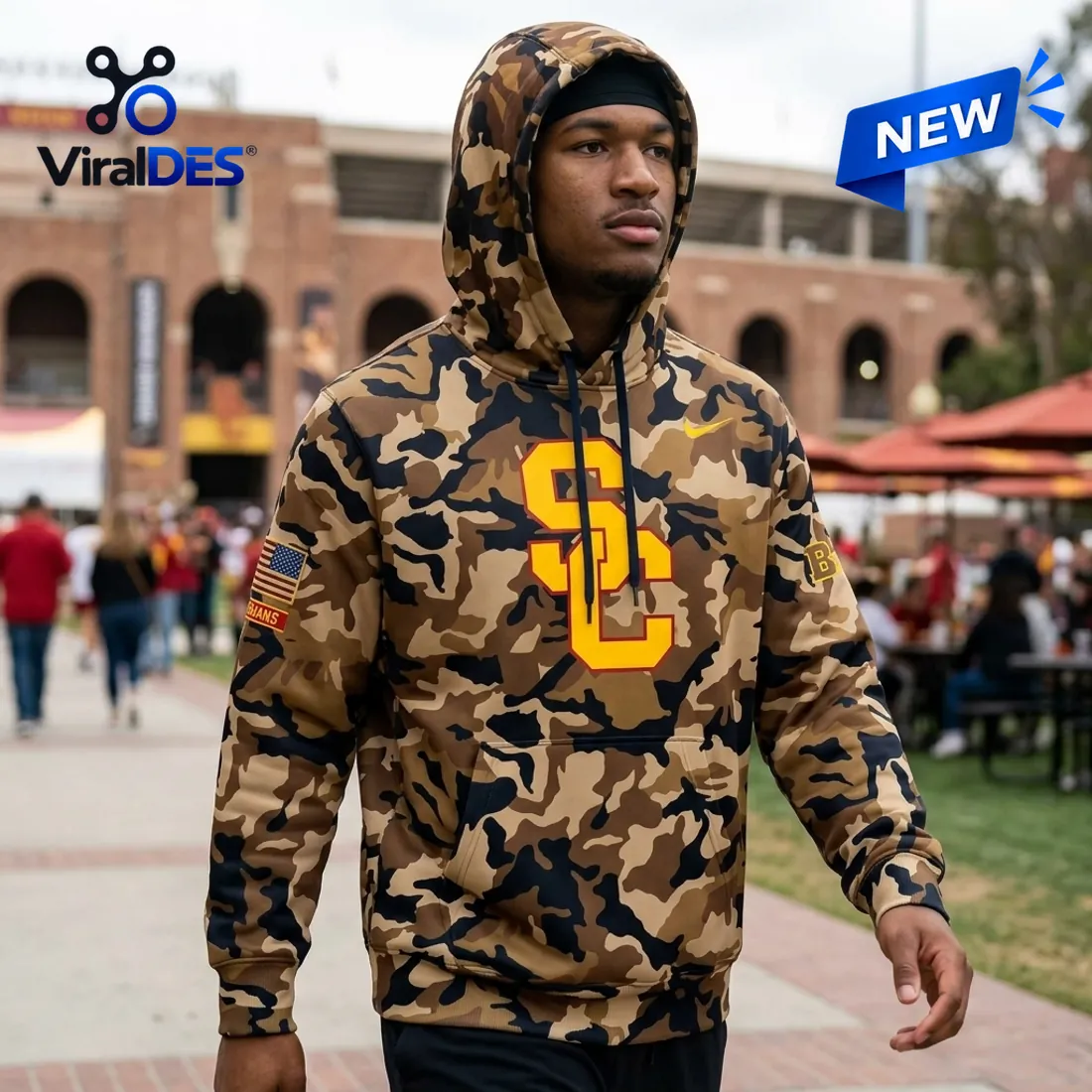 USC Trojans Camo Military Appreciation Hoodie USC Trojans Camo Military Appreciation Hoodie
