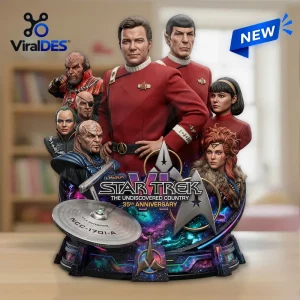 Star Trek VI The Undiscovered Country 35th Anniversary Acrylic Plaque featuring Kirk, Spock, and main cast members.