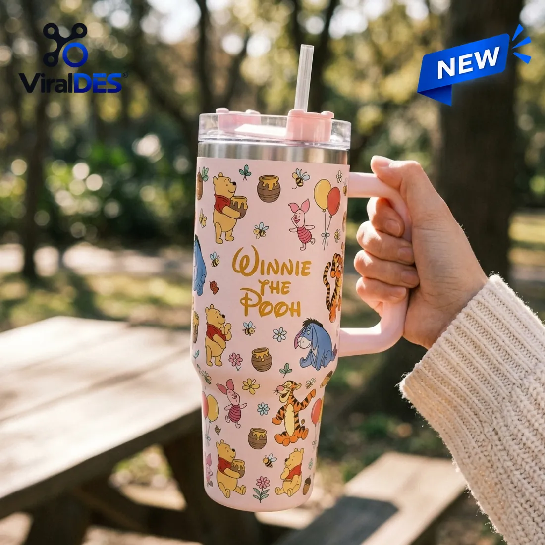 Winnie the Pooh Pink 40oz Tumbler Winnie the Pooh Pink 40oz Tumbler