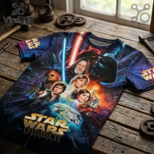 Star Wars 50th Anniversary Thank You For The Memories graphic t-shirt featuring Luke, Leia, Han Solo, and Darth Vader.
