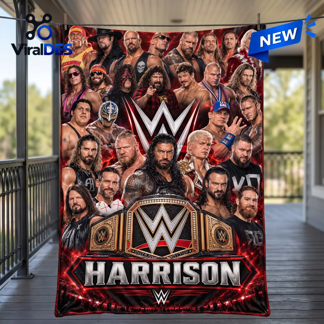 WWE Superstars Collage Fleece Blanket WWE Superstars Collage Fleece Blanket