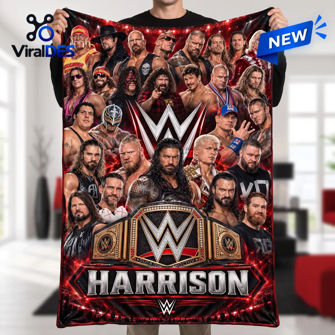 WWE Superstars Collage Fleece Blanket WWE Superstars Collage Fleece Blanket