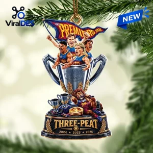 Brisbane Lions Three-Peat 2026 Christmas Ornament