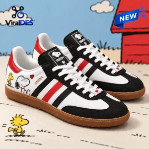 Snoopy x Woodstock Leather Samba Sneakers Snoopy x Woodstock Leather Samba Sneakers