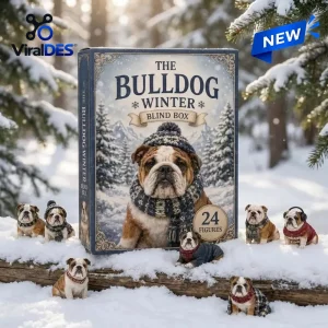 Winter Bulldog Dog Christmas Advent Calendar
