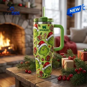 Stanley Grinch Christmas Green 40oz Tumbler Stanley Grinch Christmas Green 40oz Tumbler