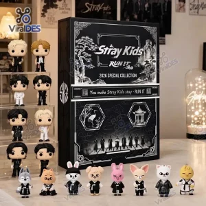 Front view of Stray Kids 2026 Special Collection box set with vinyl figures.