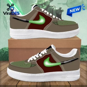 Star Wars Yoda Brown Custom Air Force 1 Sneakers Star Wars Yoda Brown Custom Air Force 1 Sneakers
