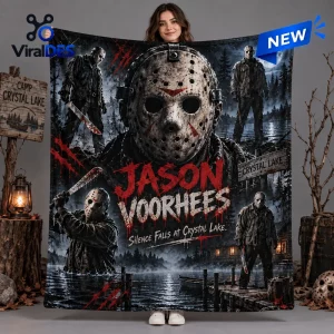 Jason Voorhees Moonlit Lake Fleece Blanket