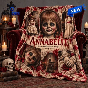 Annabelle Doll Portrait Fleece Blanket