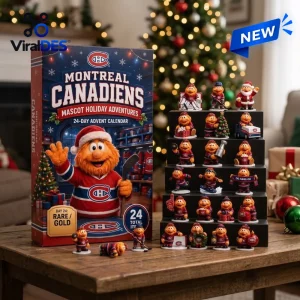 Front view of Montreal Canadiens Youppi! Mascot Advent Calendar 2026 with figures displayed.
