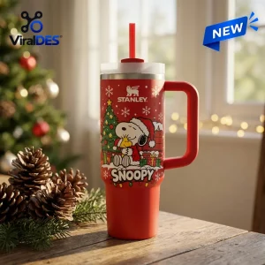 Snoopy Christmas Stanley 40oz Tumbler Snoopy Christmas Stanley 40oz Tumbler