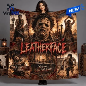 Leatherface Horror Movie Sepia Fleece Blanket