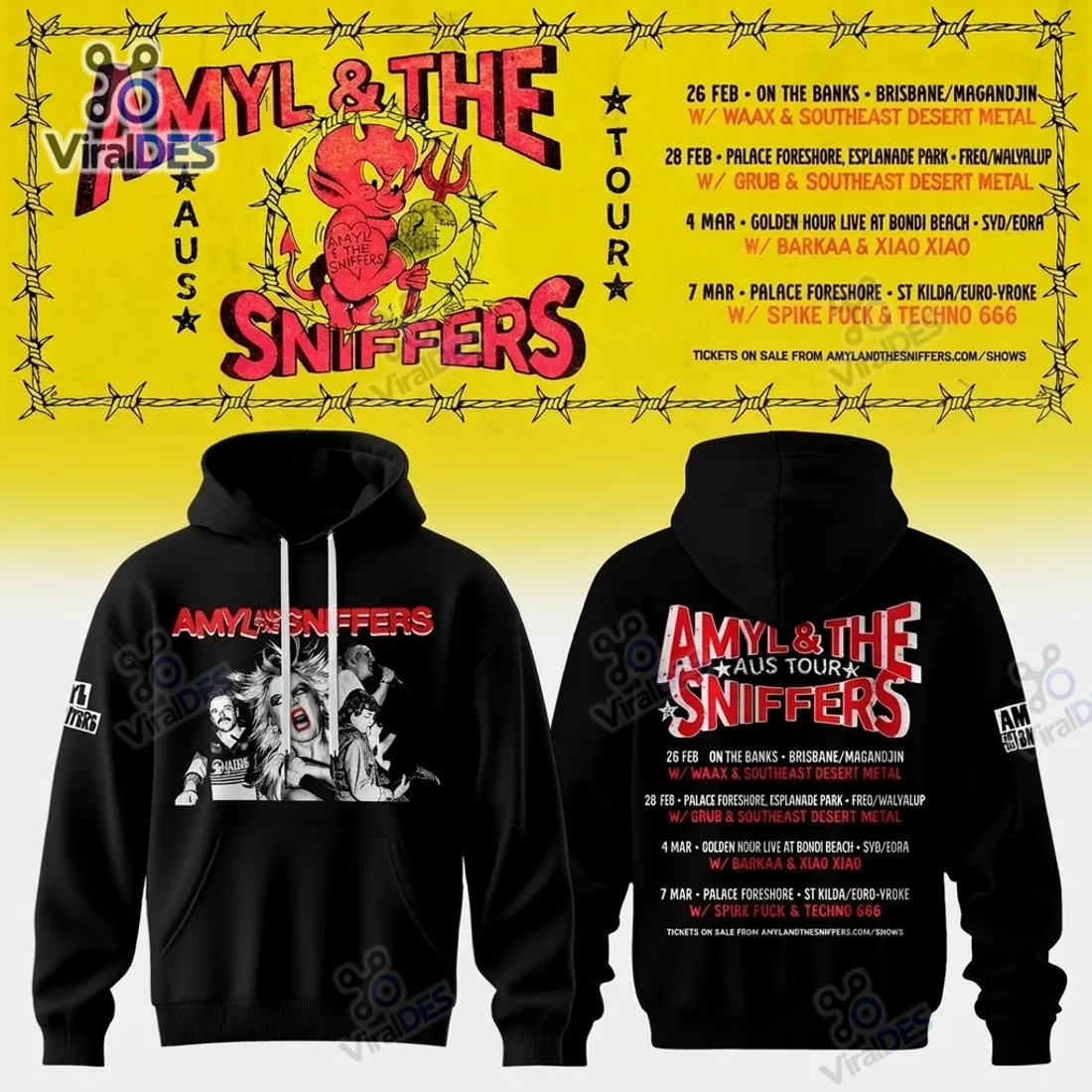 Amyl and the Sniffers Australia Tour Hoodie Amyl and the Sniffers Australia Tour Hoodie
