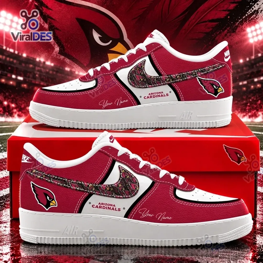 Arizona Cardinals Custom Name Air Force 1 Sneakers Arizona Cardinals Custom Name Air Force 1 Sneakers
