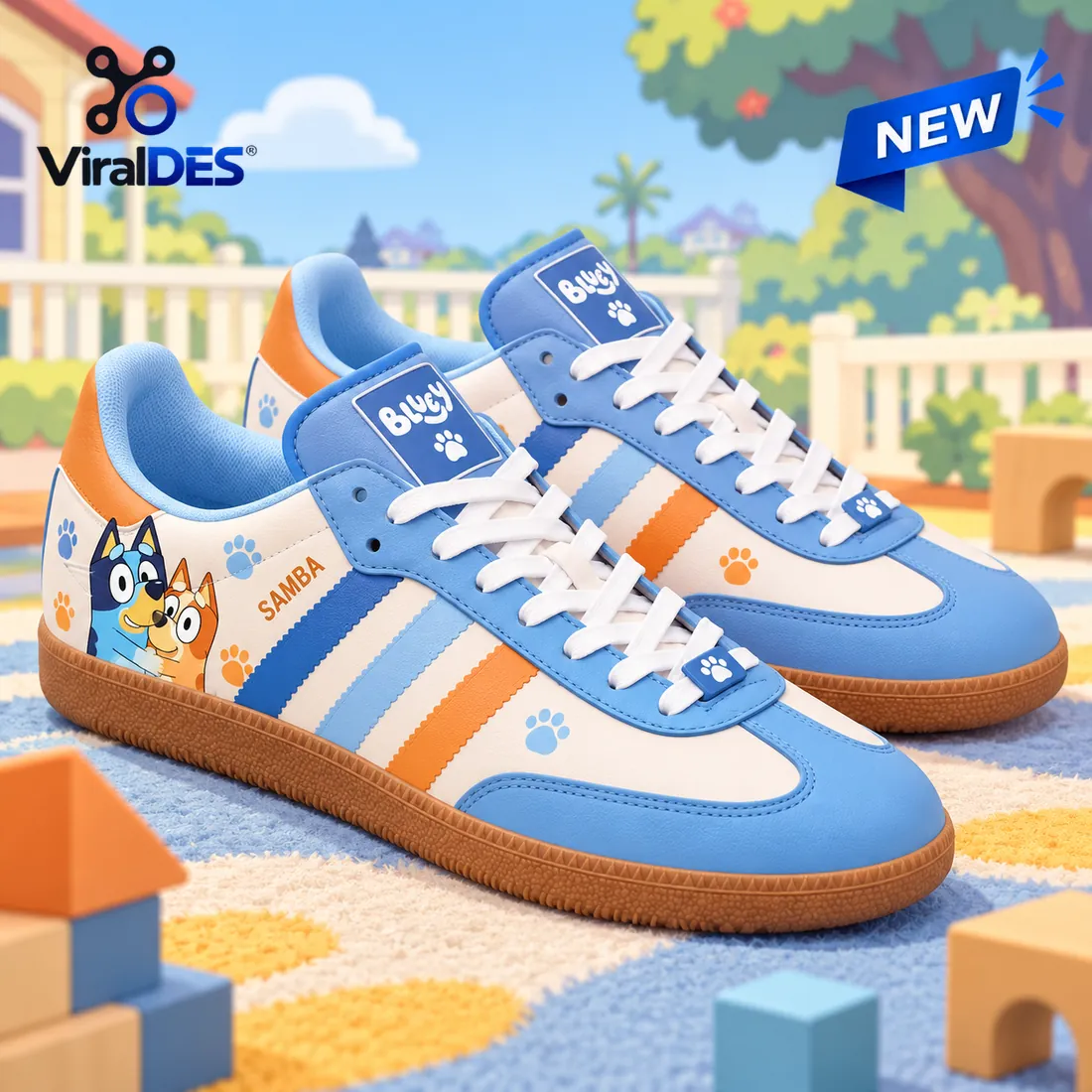 Bluey And Bingo Blue Samba Shoes Bluey And Bingo Blue Samba Shoes