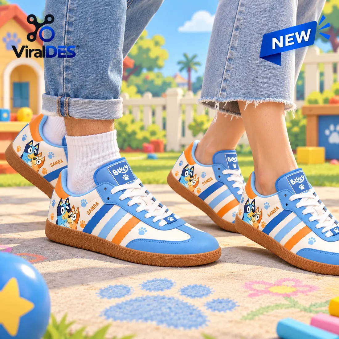 Bluey And Bingo Blue Samba Shoes Bluey And Bingo Blue Samba Shoes