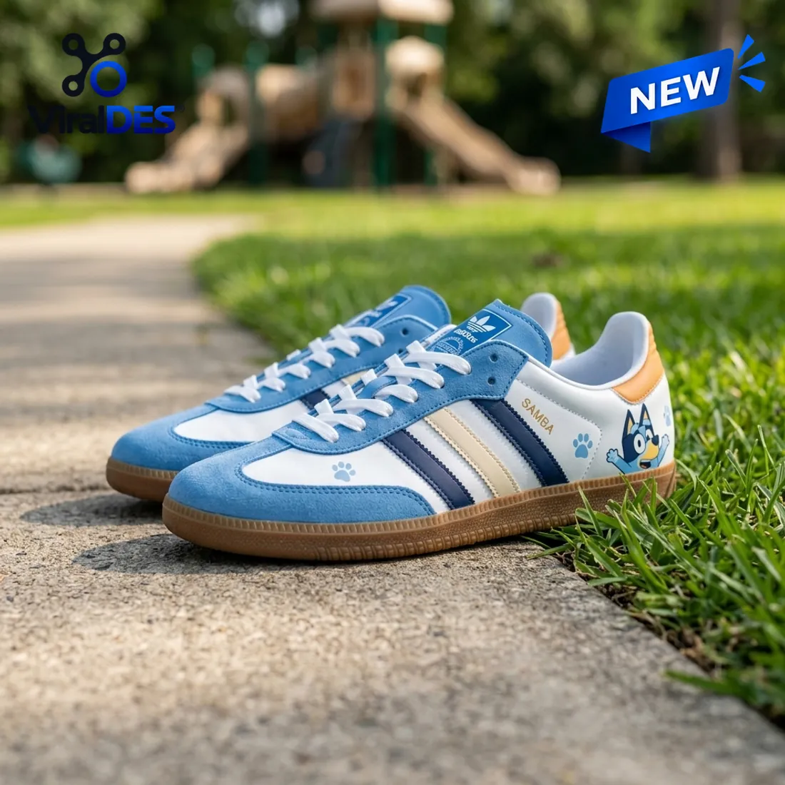 Bluey x Adidas Samba Light Blue Shoes Bluey x Adidas Samba Light Blue Shoes