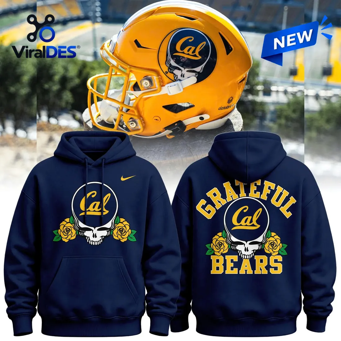 California Golden Bears Grateful Dead Hoodie California Golden Bears Grateful Dead Hoodie