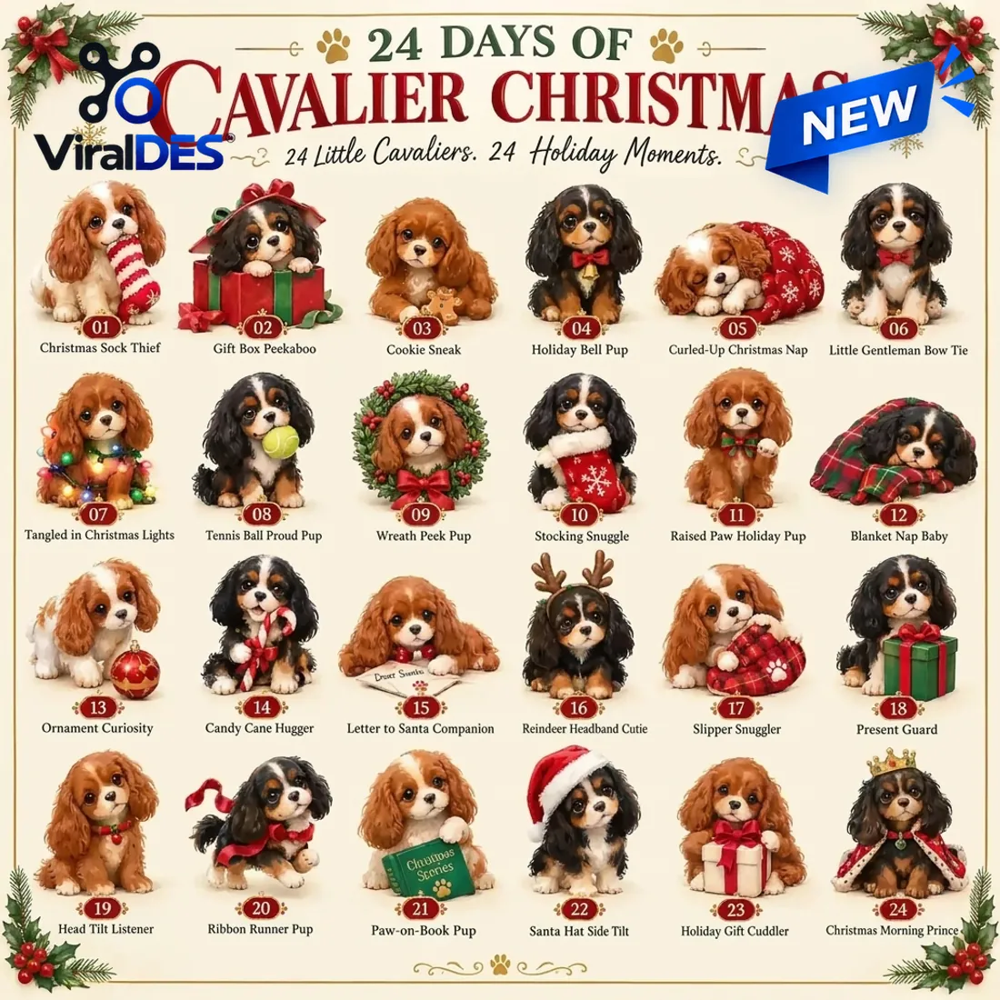 Cavalier King Charles Spaniel Christmas Advent Calendar Cavalier King Charles Spaniel Christmas Advent Calendar