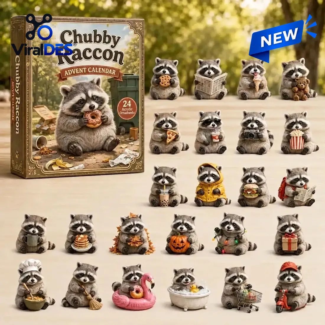 Chubby Raccoon Resin Advent Calendar Chubby Raccoon Resin Advent Calendar
