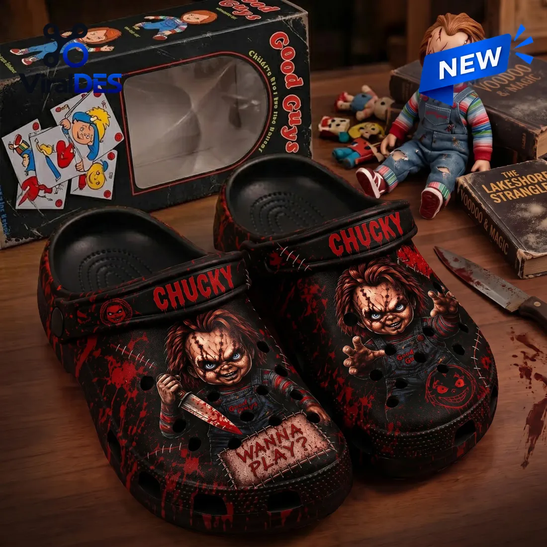 Chucky Bloody Slasher Horror Clogs Chucky Bloody Slasher Horror Clogs