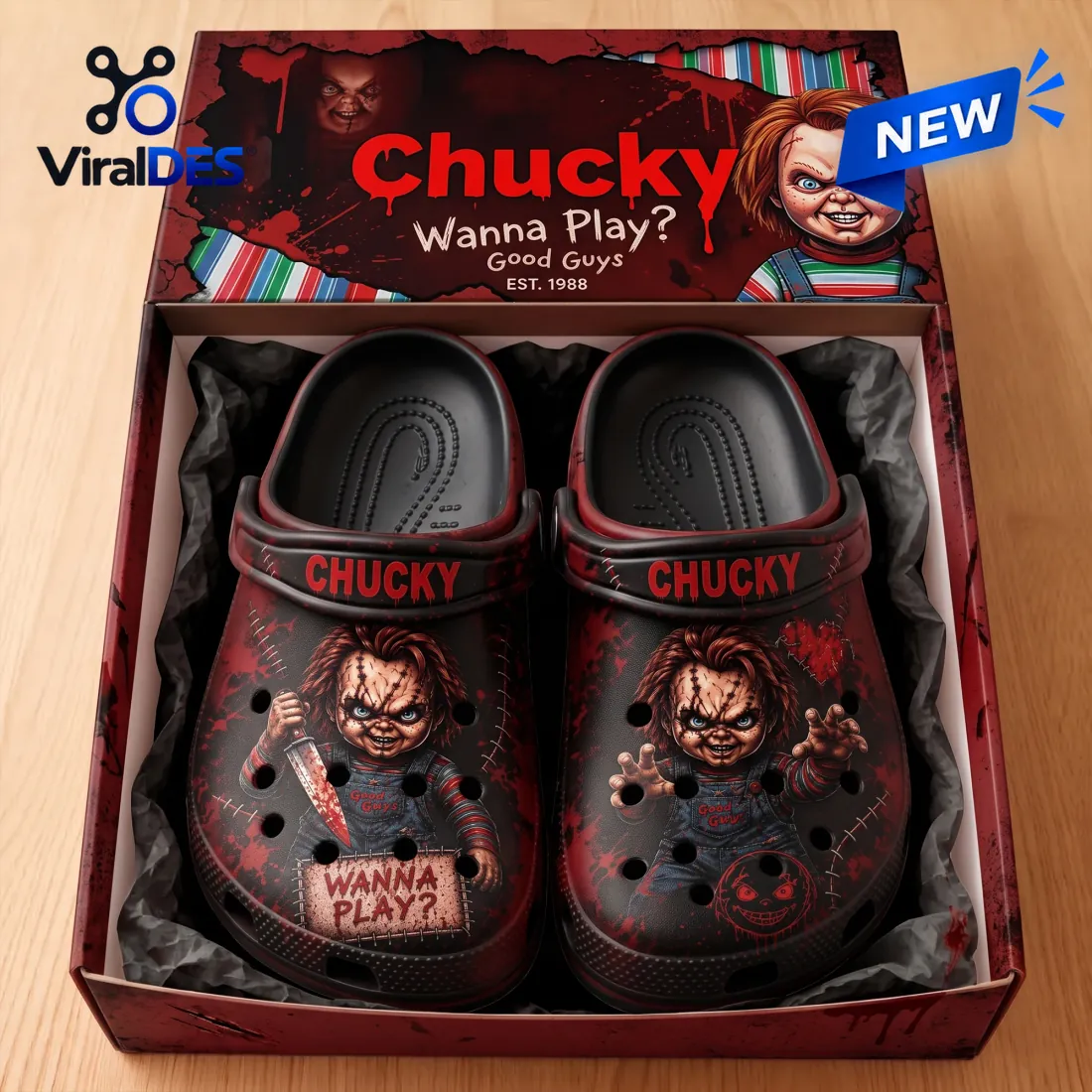 Chucky Bloody Slasher Horror Clogs Chucky Bloody Slasher Horror Clogs