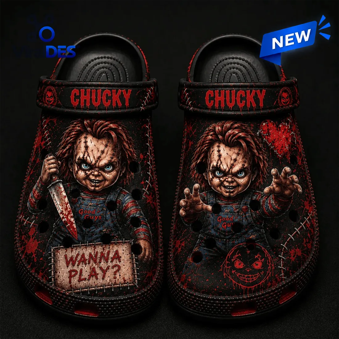 Chucky Bloody Slasher Horror Clogs Chucky Bloody Slasher Horror Clogs