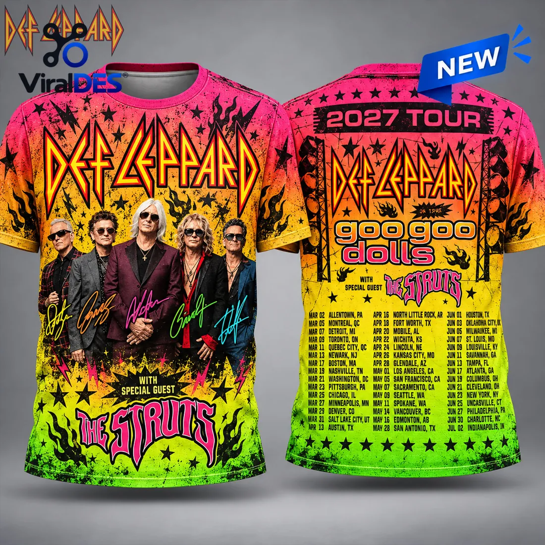 Def Leppard Goo Goo Dolls Tour Shirt Def Leppard Goo Goo Dolls Tour Shirt