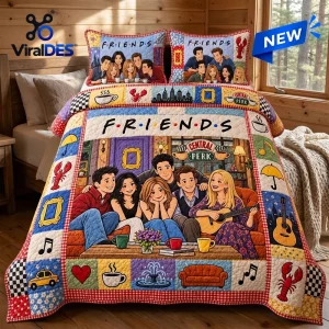 Friends Central Perk Patchwork Quilt Set Friends Central Perk Patchwork Quilt Set