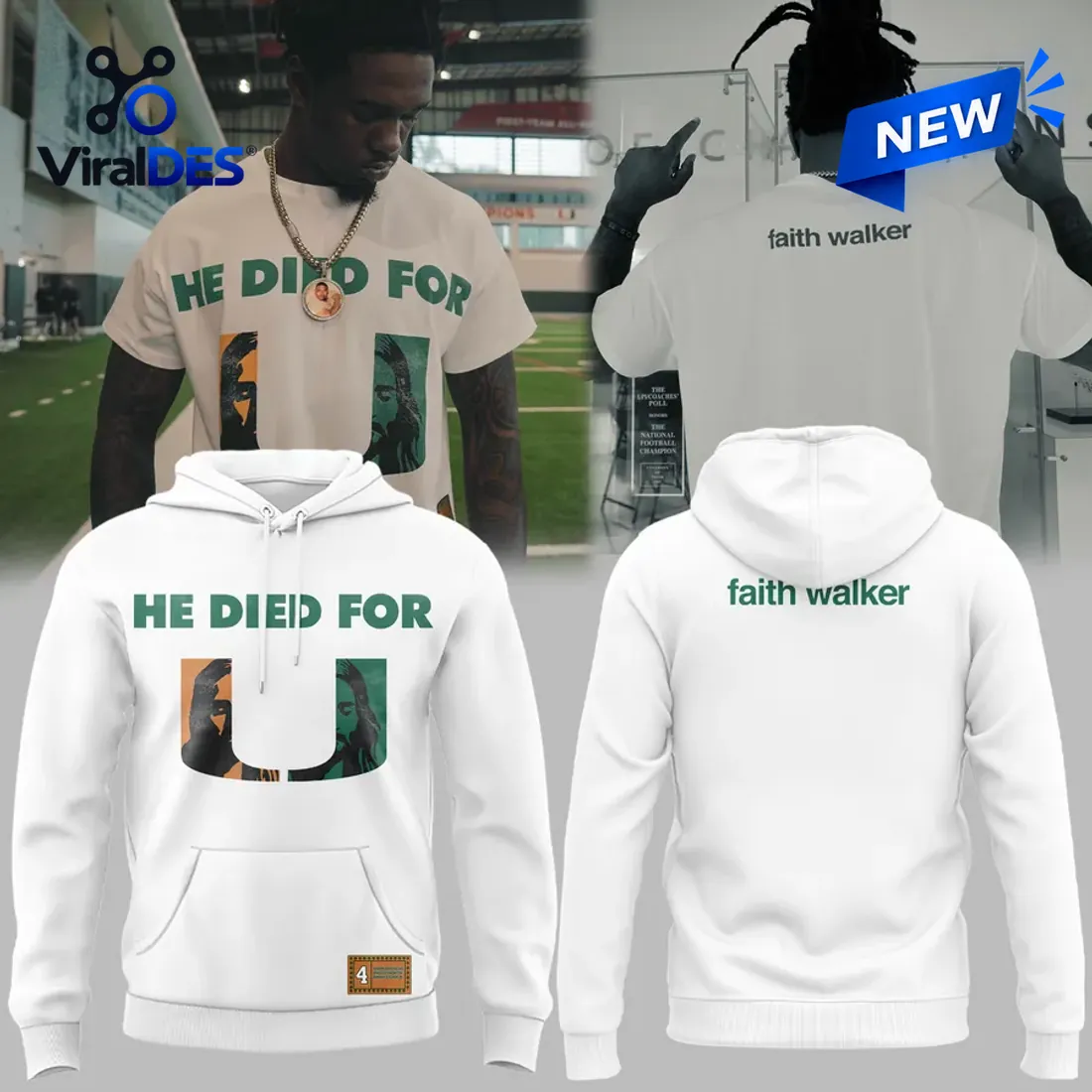 Faith Walker He Died For Us White Hoodie Faith Walker He Died For Us White Hoodie