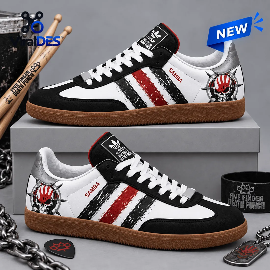 Five Finger Death Punch Adidas Samba Shoes Five Finger Death Punch Adidas Samba Shoes