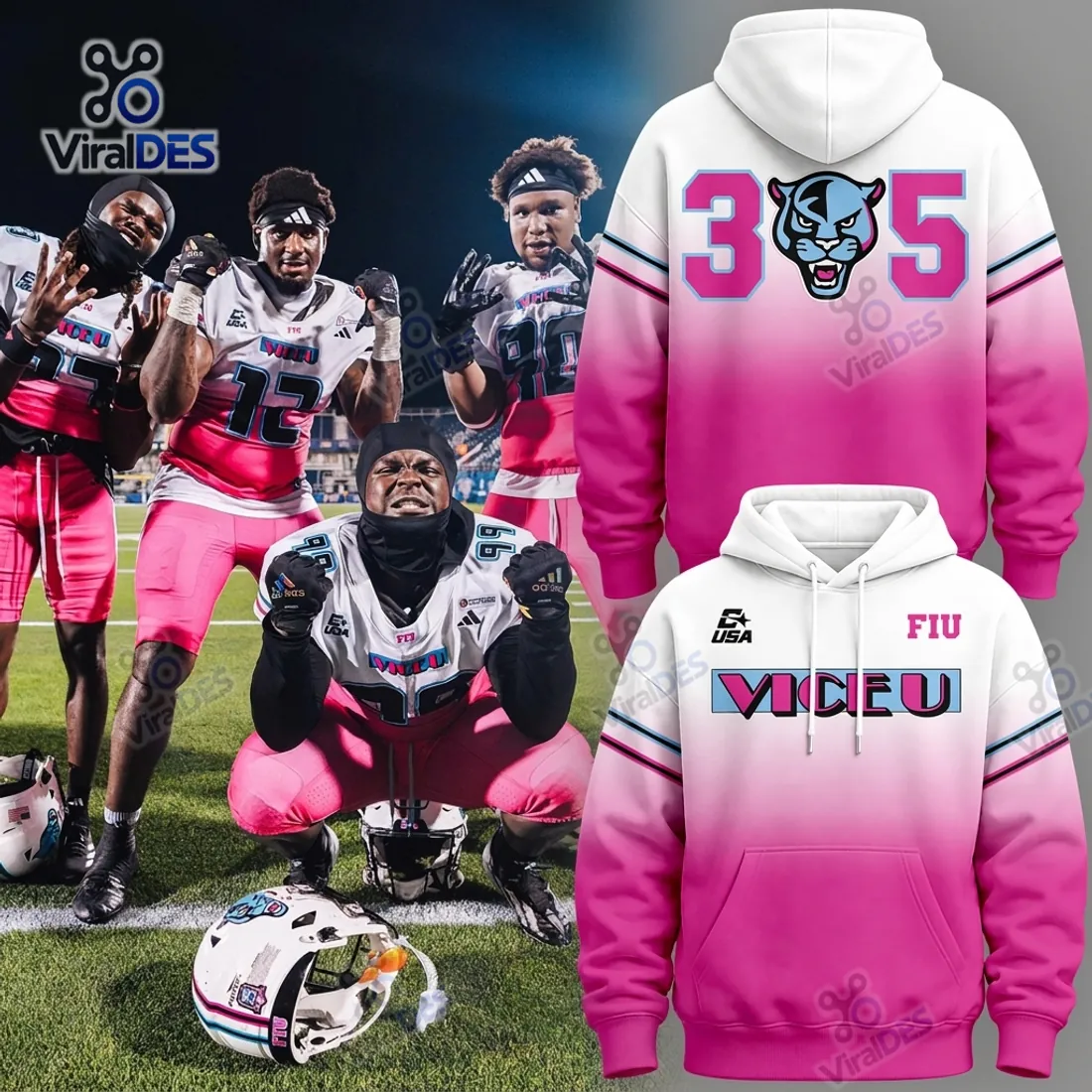 Florida International University ViceU 305 Hoodie Florida International University ViceU 305 Hoodie