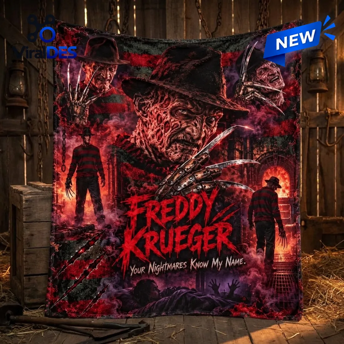 Freddy Krueger Nightmare Fleece Blanket Freddy Krueger Nightmare Fleece Blanket