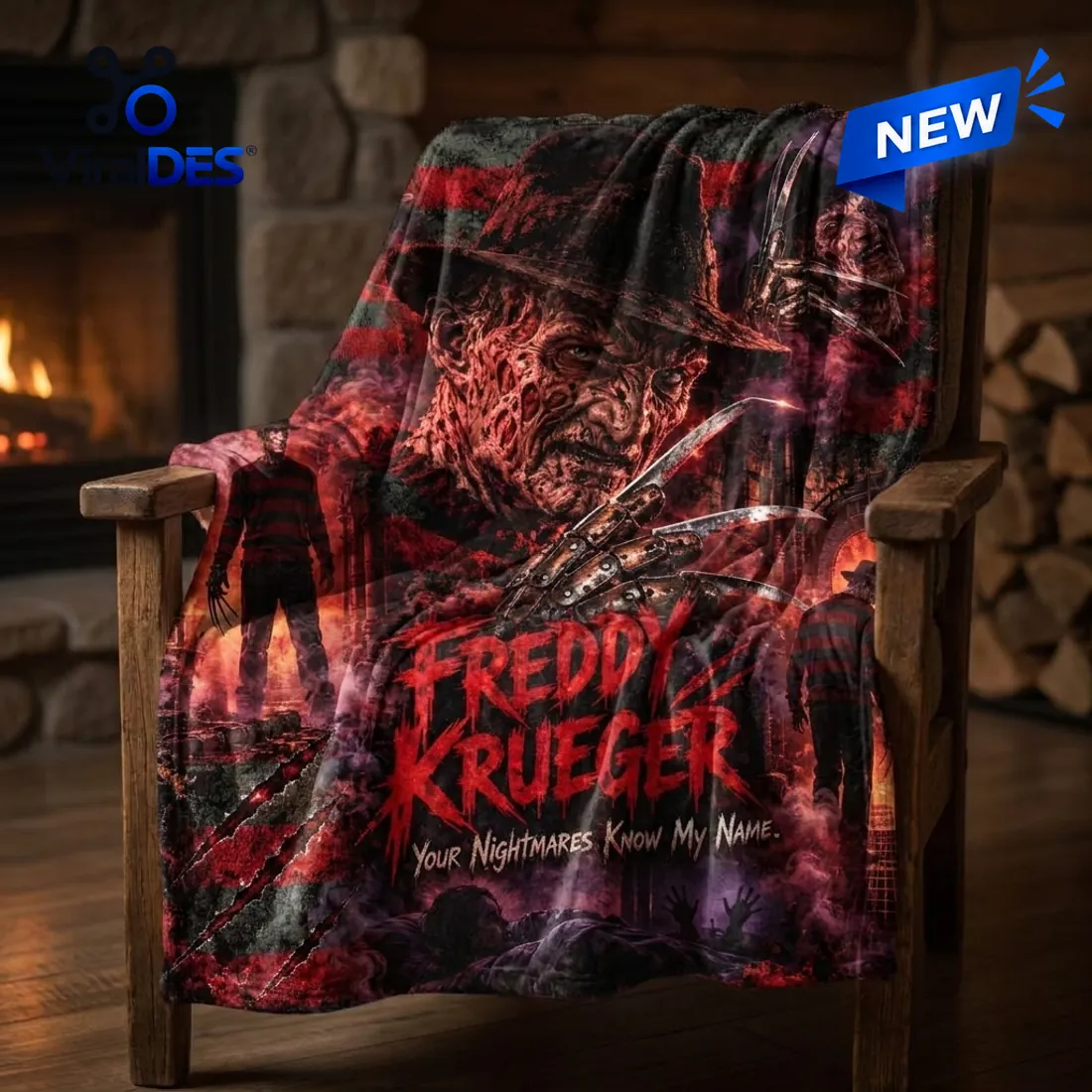 Freddy Krueger Nightmare Fleece Blanket Freddy Krueger Nightmare Fleece Blanket